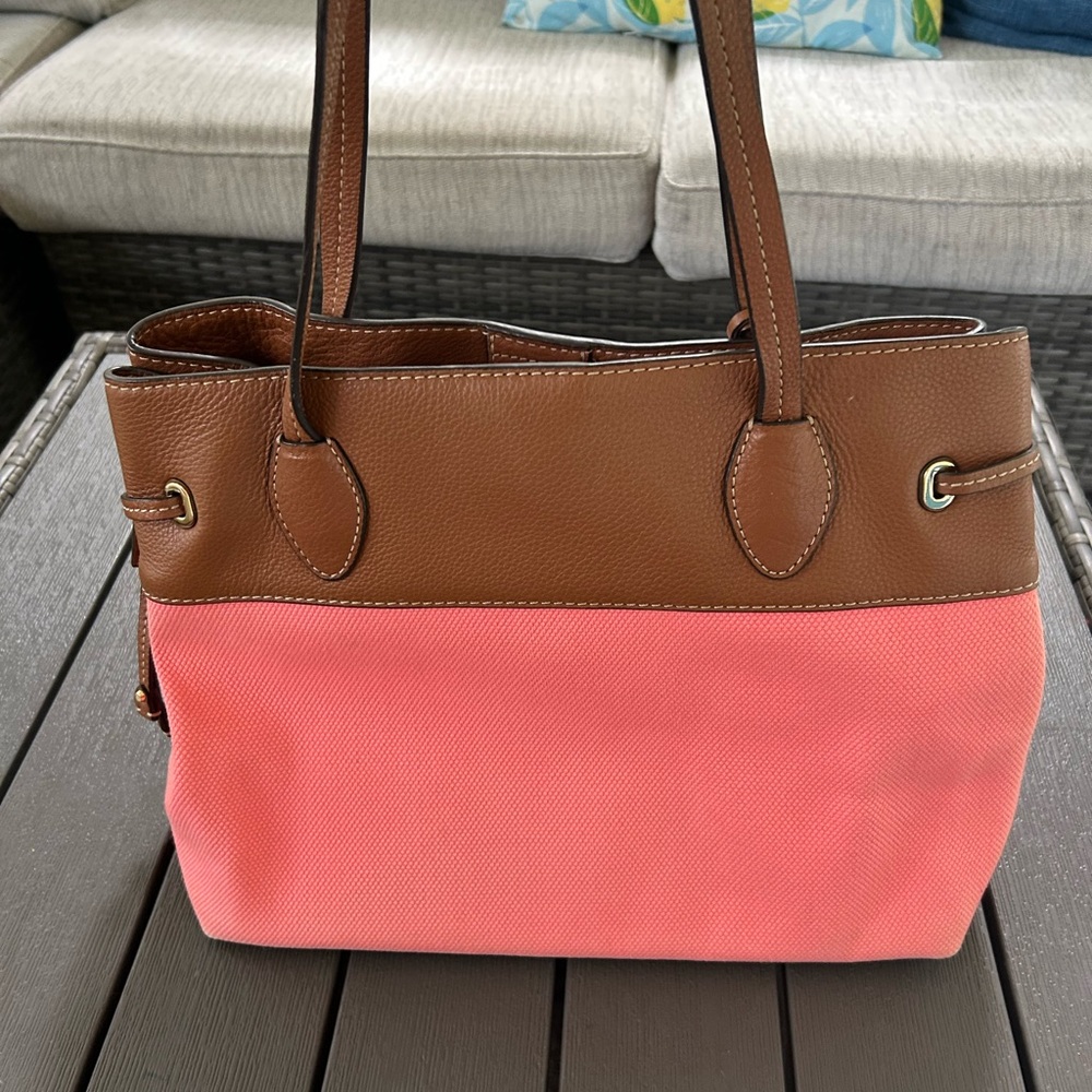 Michael Kors Pink and Brown Tote Bag - Picture 4 of 6